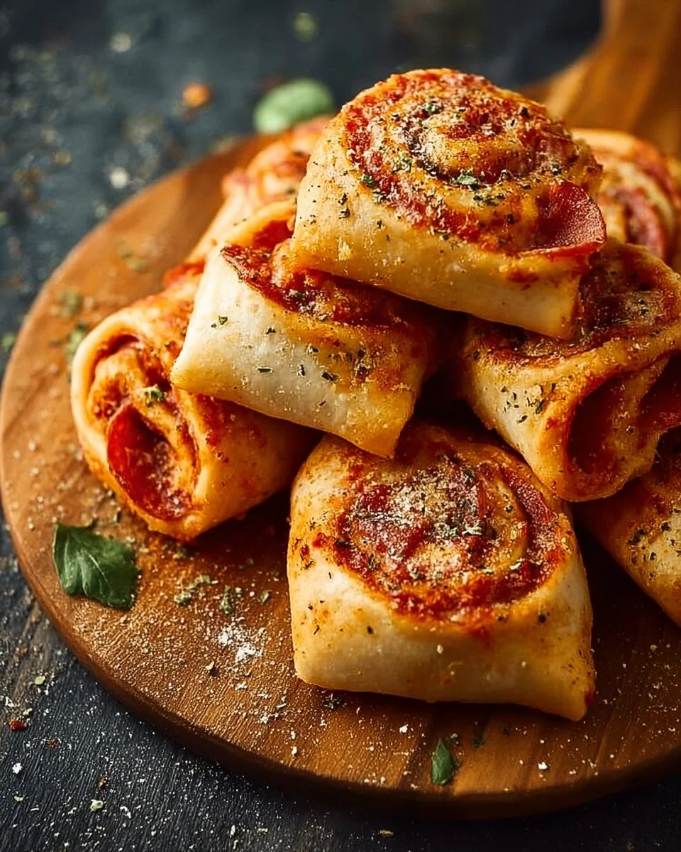 High Protein Pepperoni Pizza Rolls