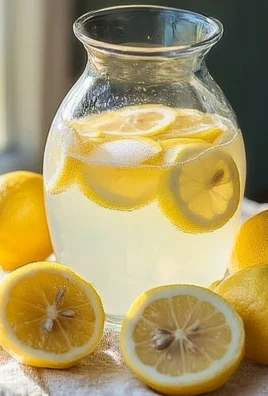 Refreshing homemade lemonade recipe with fresh lemons and ice.