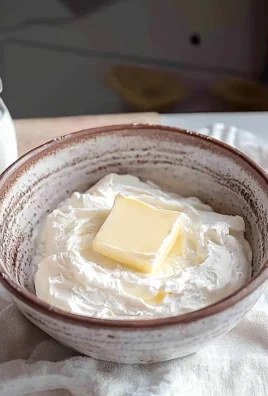 Homemade heavy cream made from milk and butter