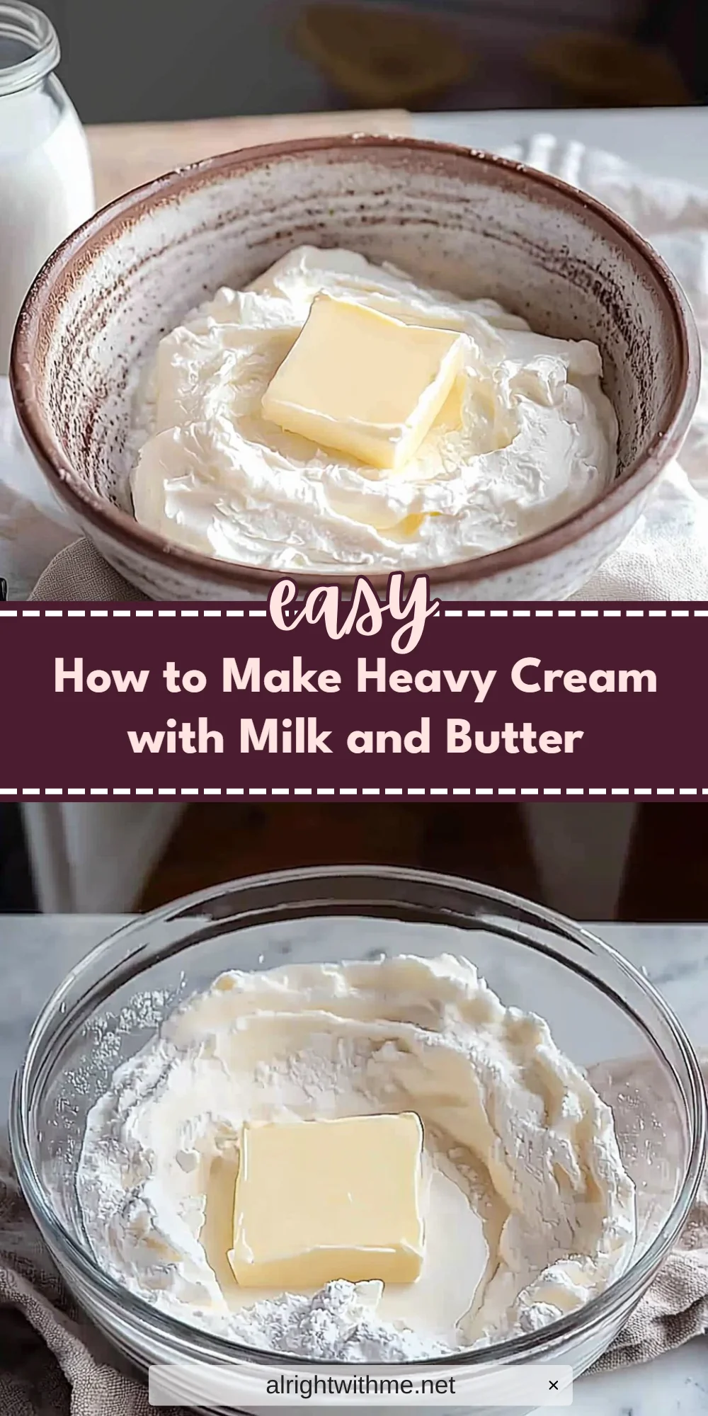 How to Make Heavy Cream with Milk and Butter