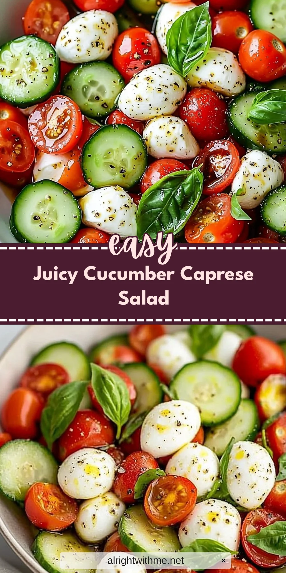 Juicy Cucumber Caprese Salad