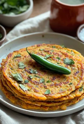 Healthy and flavorful Lentil Pancake served on a plate with fresh herbs