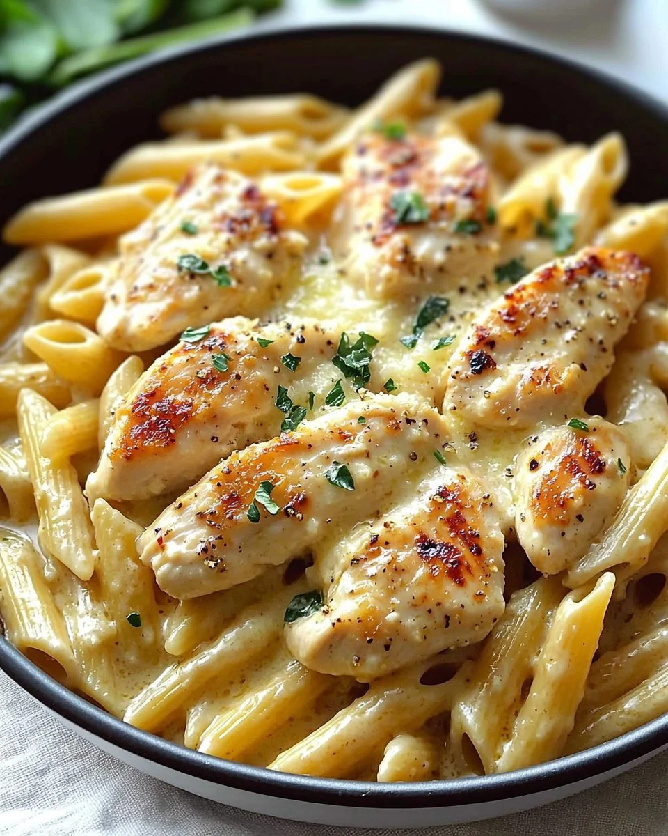 One Pan Garlic Parmesan Chicken Pasta