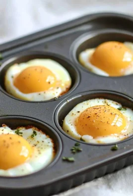 Oven baked eggs in a muffin tin ready for a tasty breakfast.