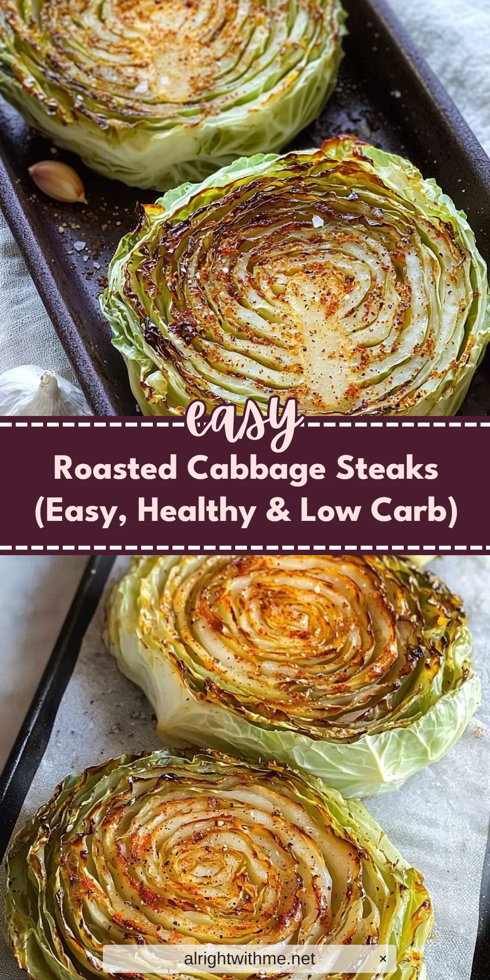Roasted Cabbage Steaks (Easy, Healthy & Low Carb)