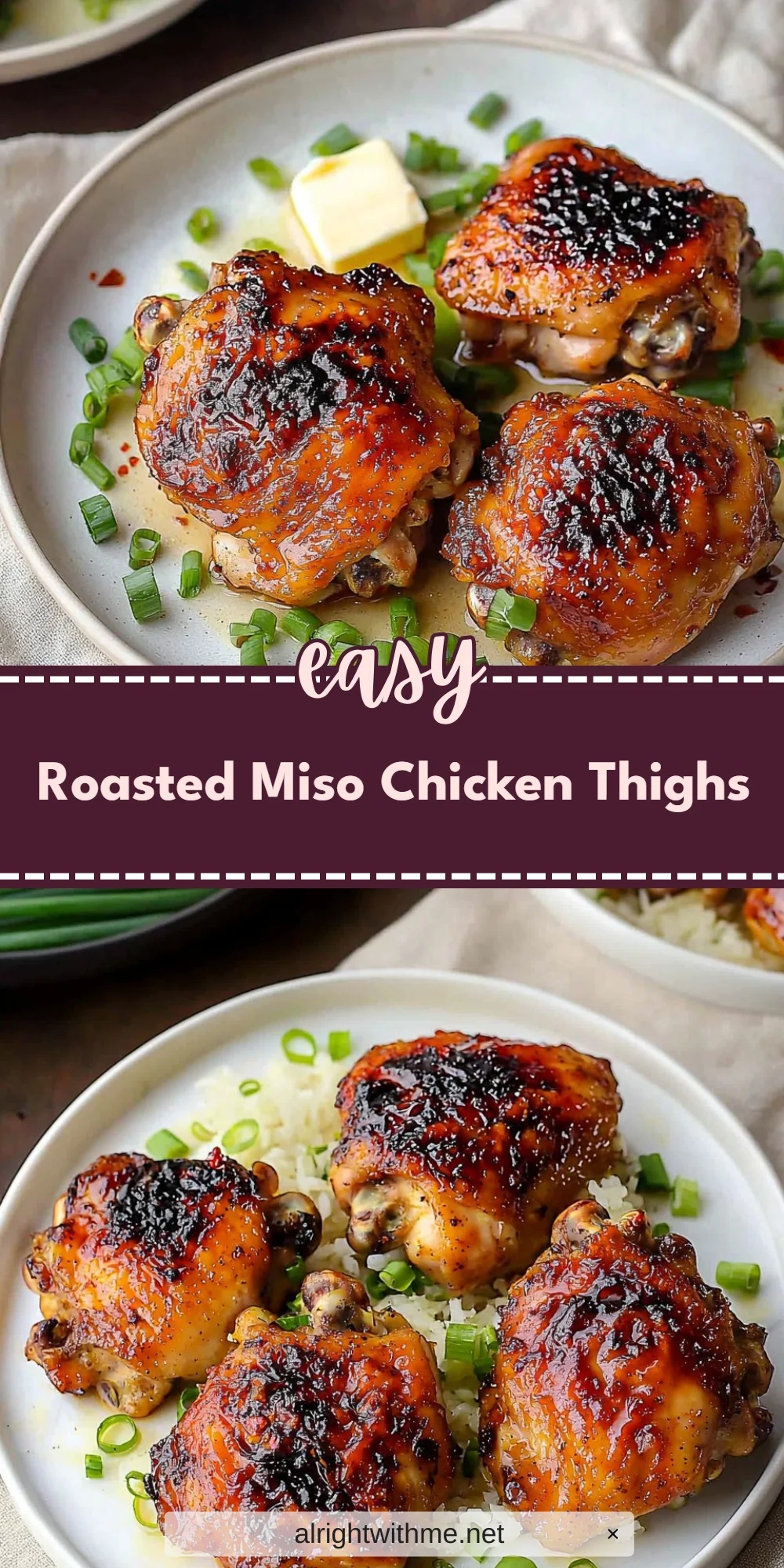 Roasted Miso Chicken Thighs