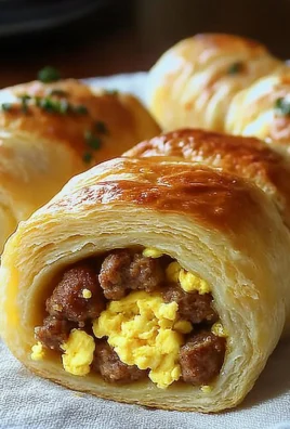 Sausage Egg Breakfast Roll-Ups - a quick and easy morning treat