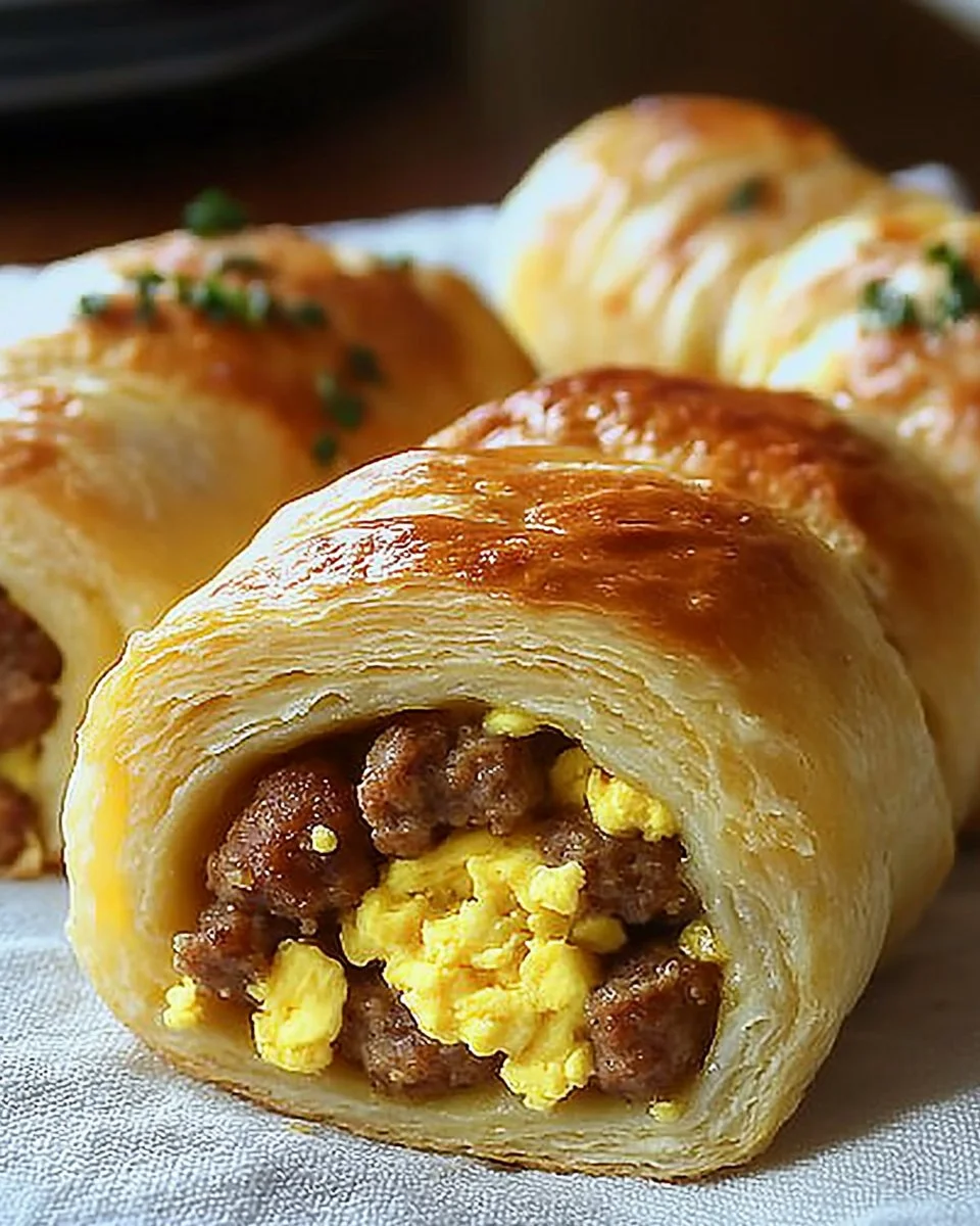 Sausage Egg Breakfast Roll-Ups - a quick and easy morning treat