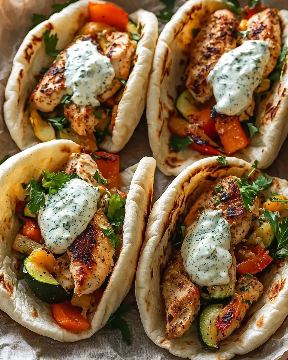 Sheet Pan Chicken Pitas with Herby Ranch