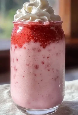 Starbucks Strawberry Cream Frappuccino with whipped cream and strawberry topping