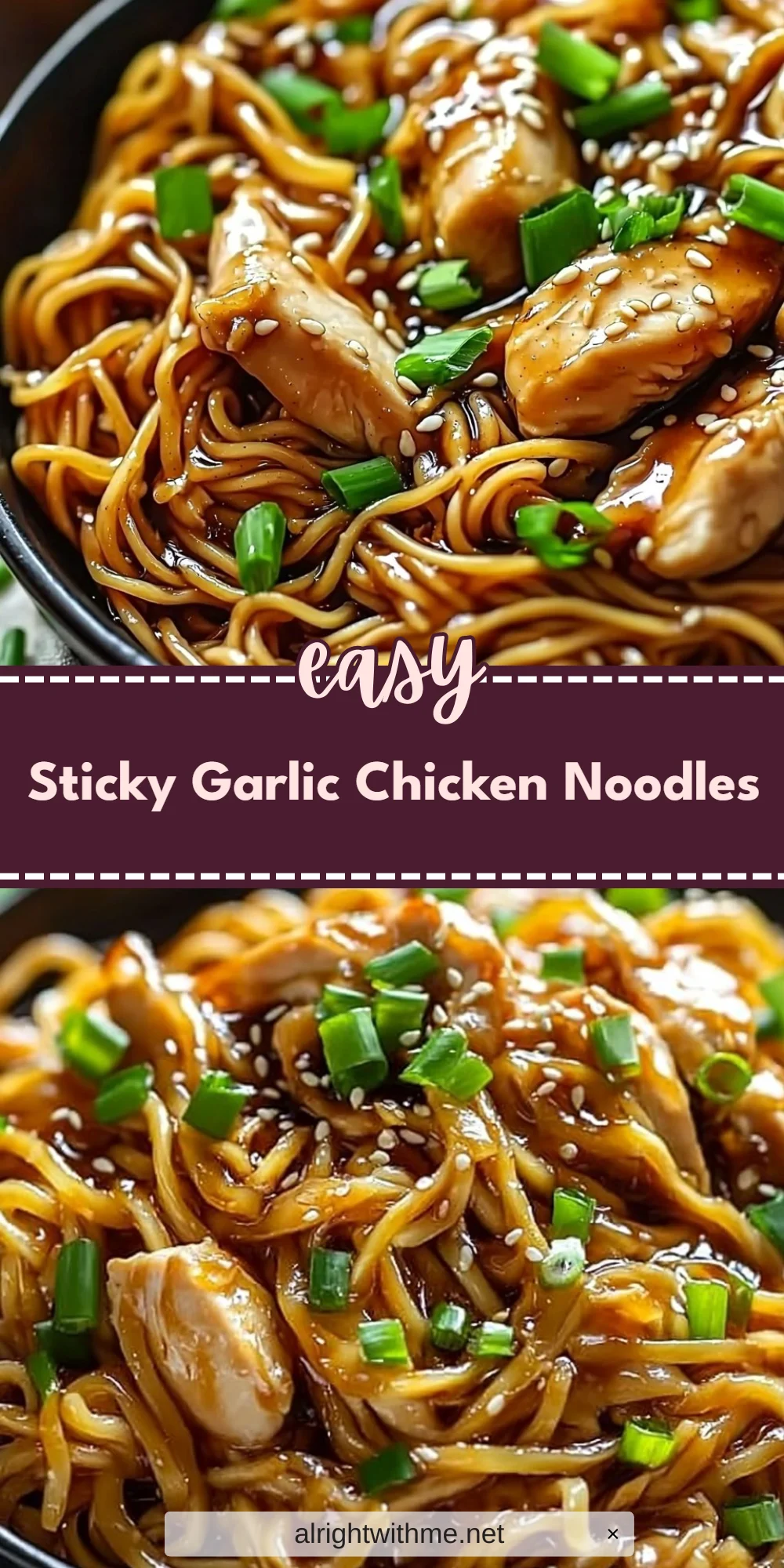 Sticky Garlic Chicken Noodles