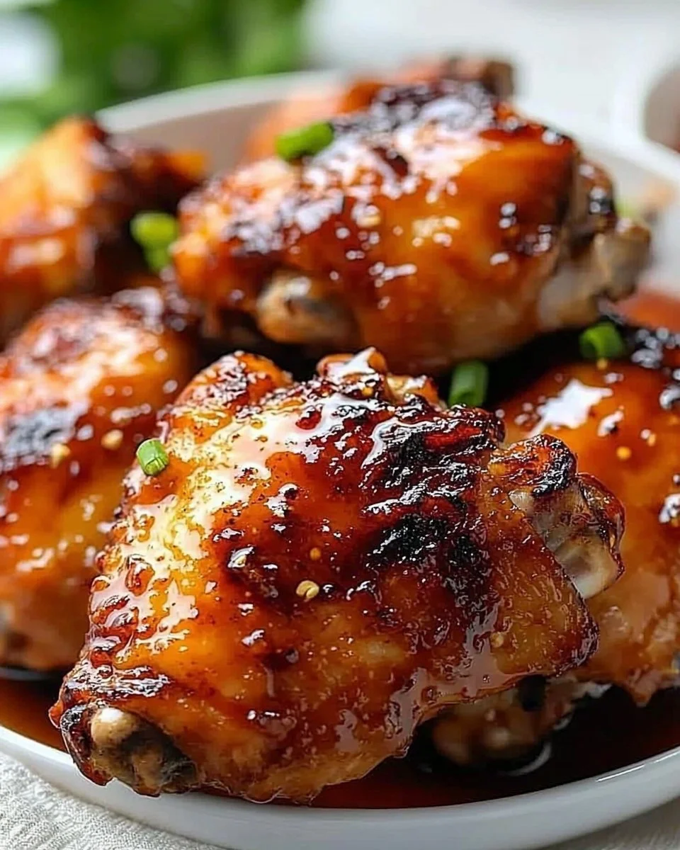 Sticky Sweet Chili Chicken Thighs in Air Fryer