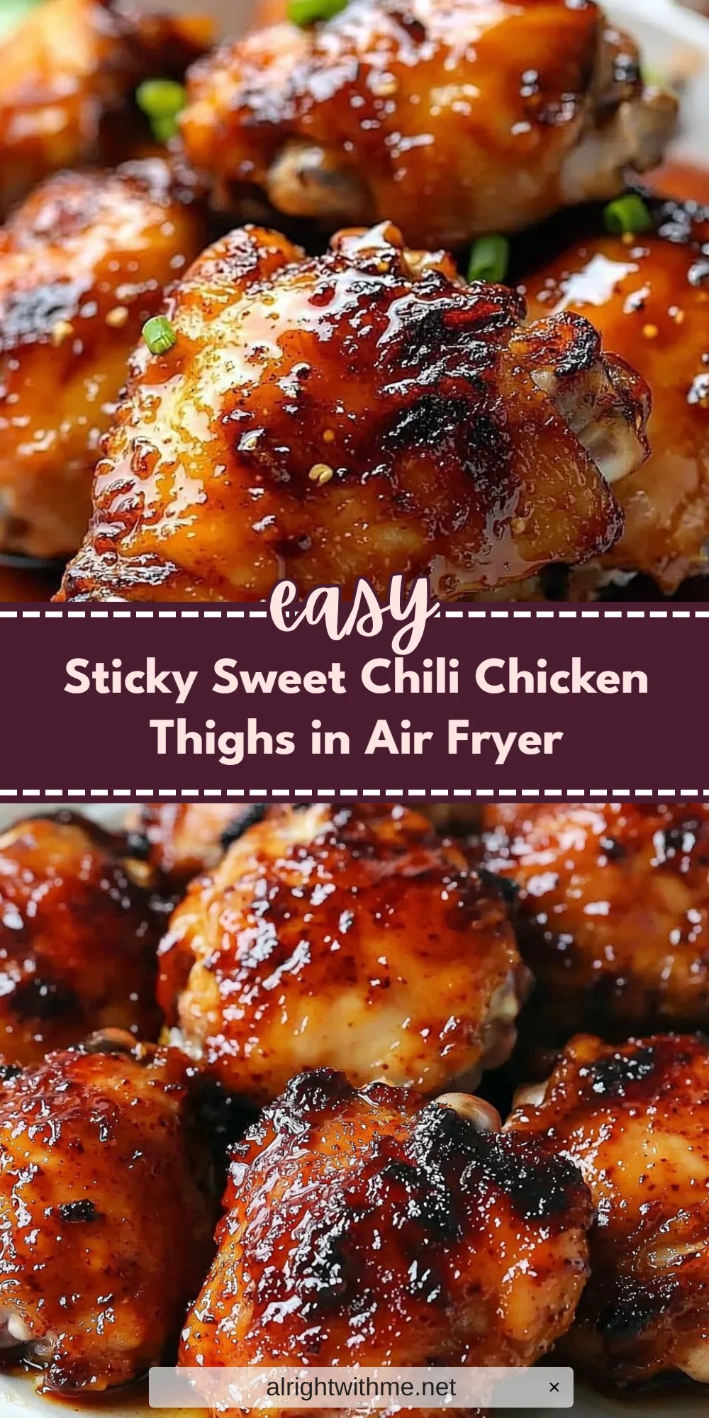 Sticky Sweet Chili Chicken Thighs in Air Fryer