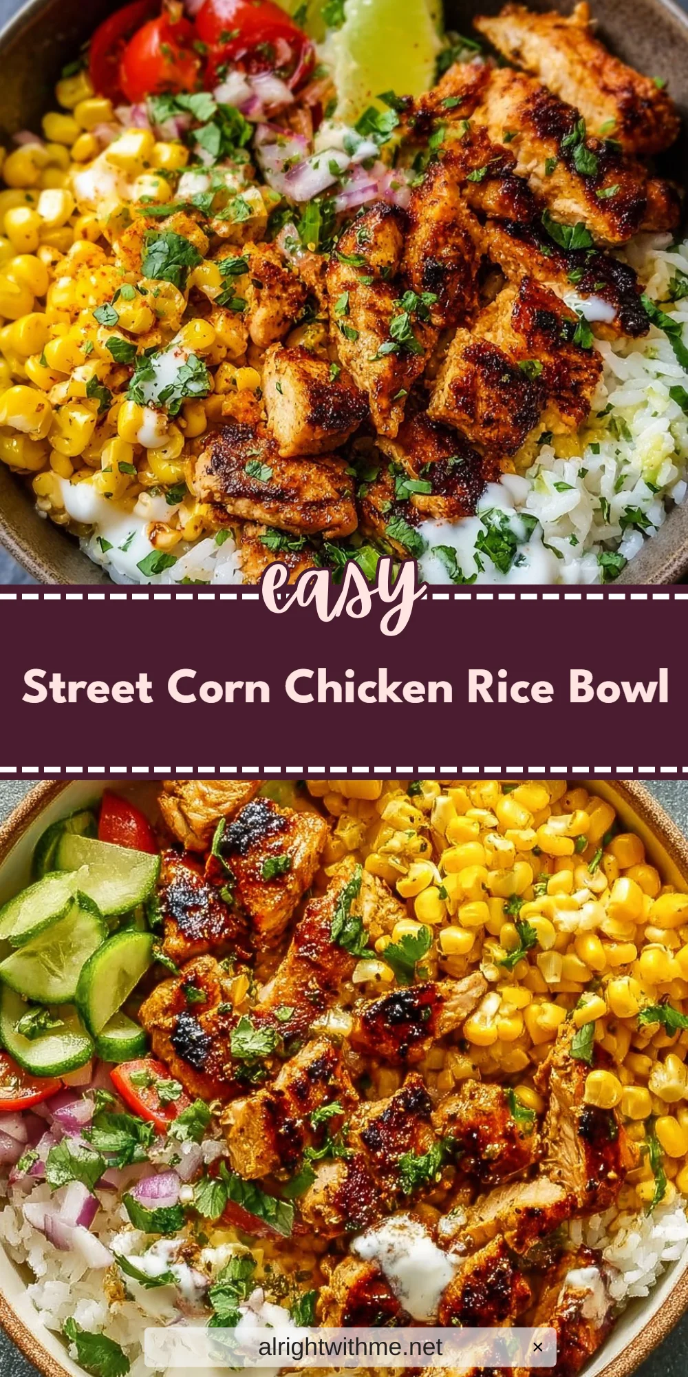 Street Corn Chicken Rice Bowl