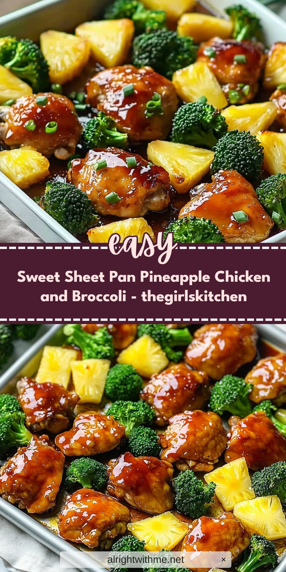 Sweet Sheet Pan Pineapple Chicken and Broccoli - thegirlskitchen