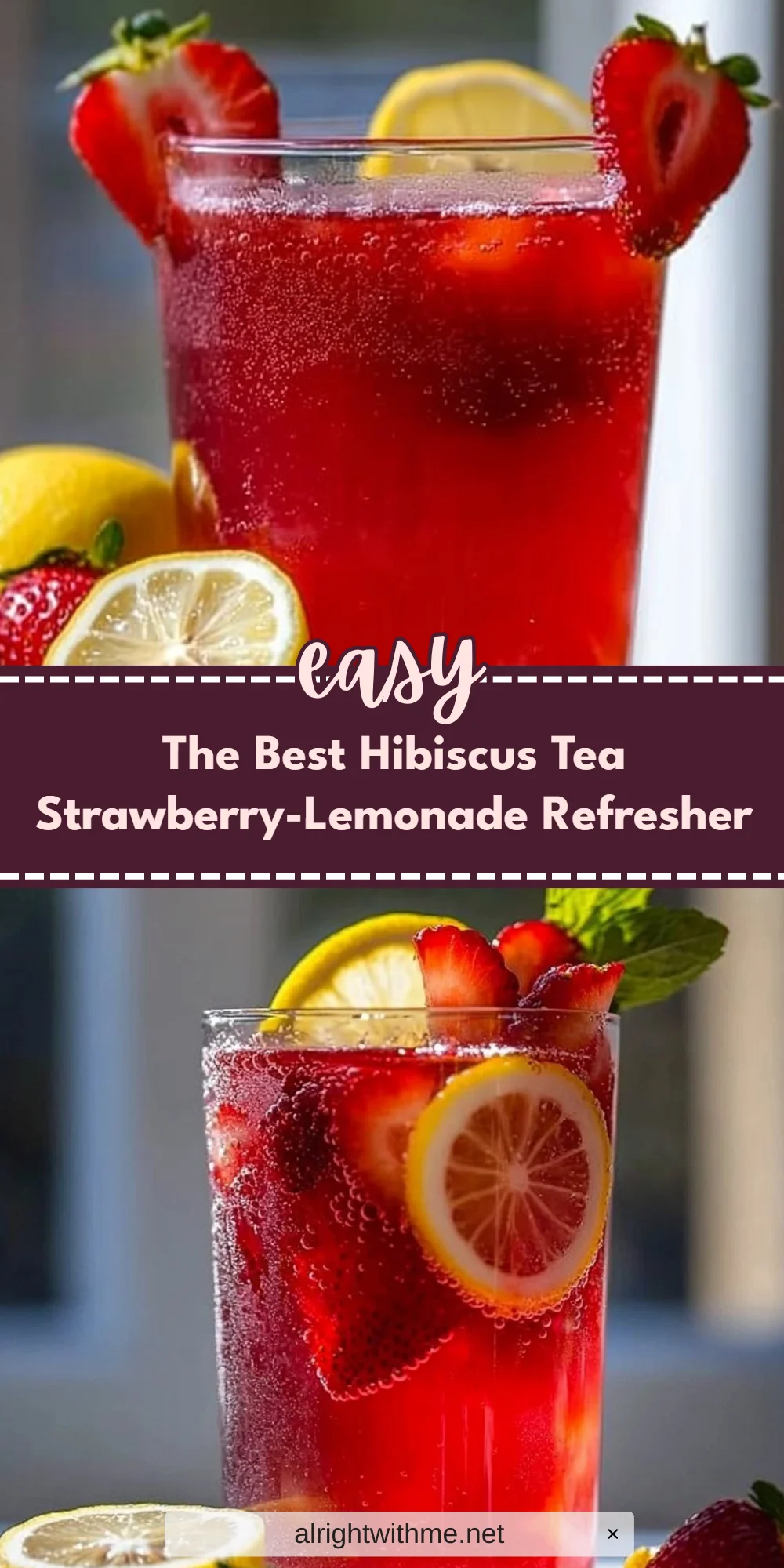 The Best Hibiscus Tea Strawberry-Lemonade Refresher