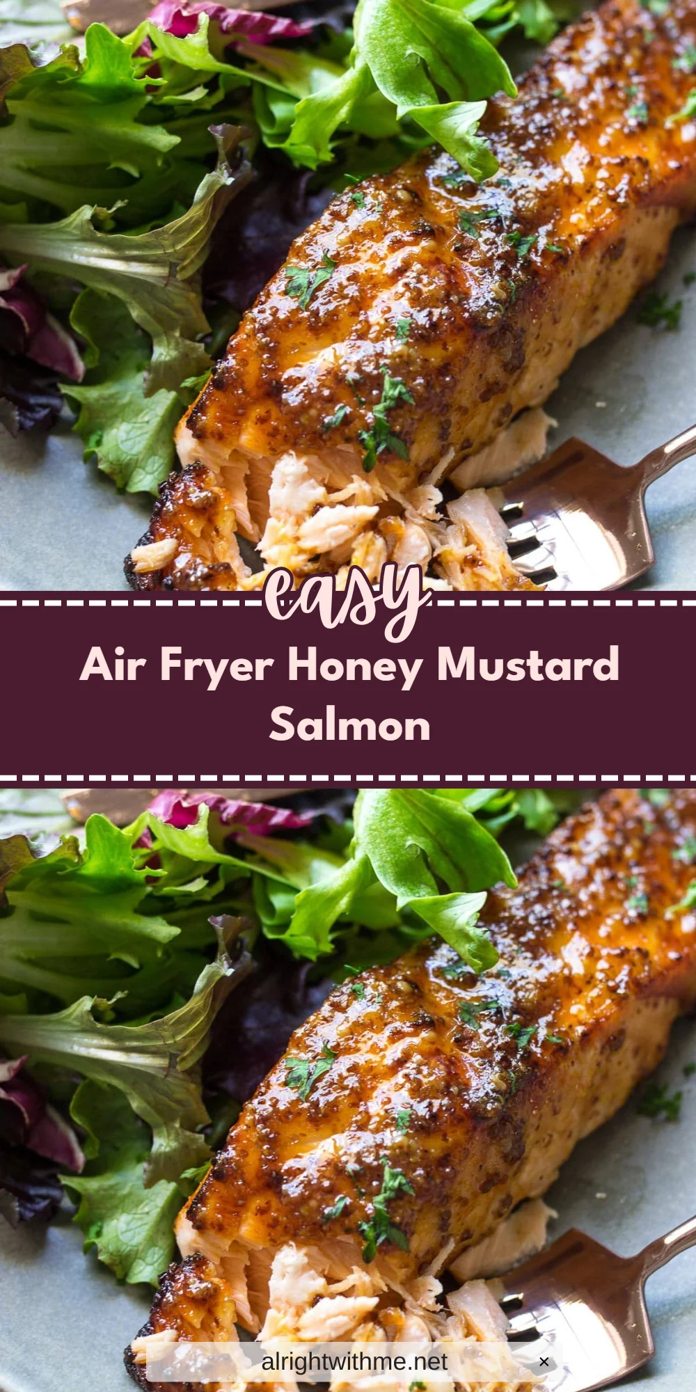 Air Fryer Honey Mustard Salmon