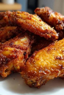 Crispy air fryer chicken wings served on a plate with dipping sauce