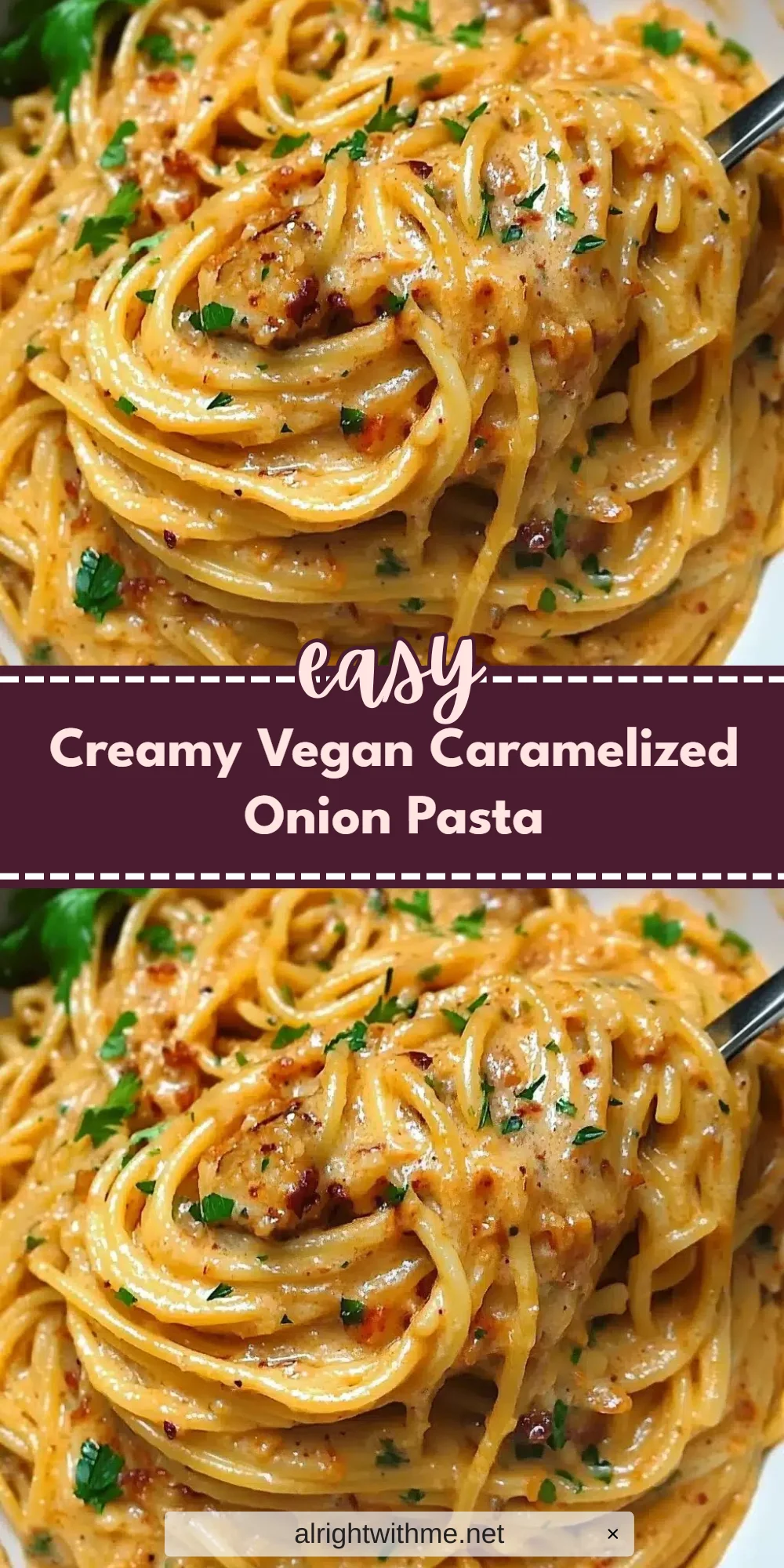 Creamy Vegan Caramelized Onion Pasta