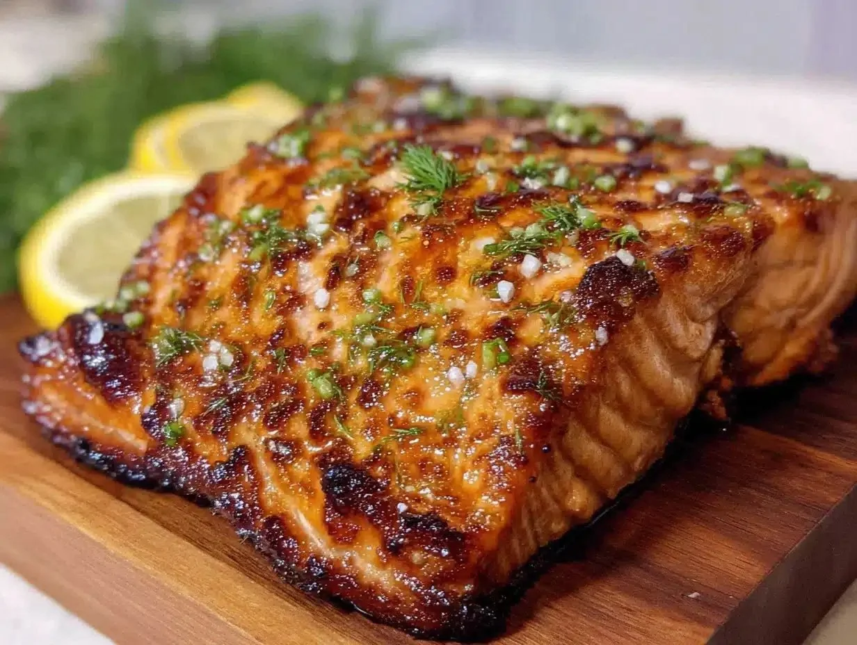 Crispy air fryer salmon with perfectly seared skin