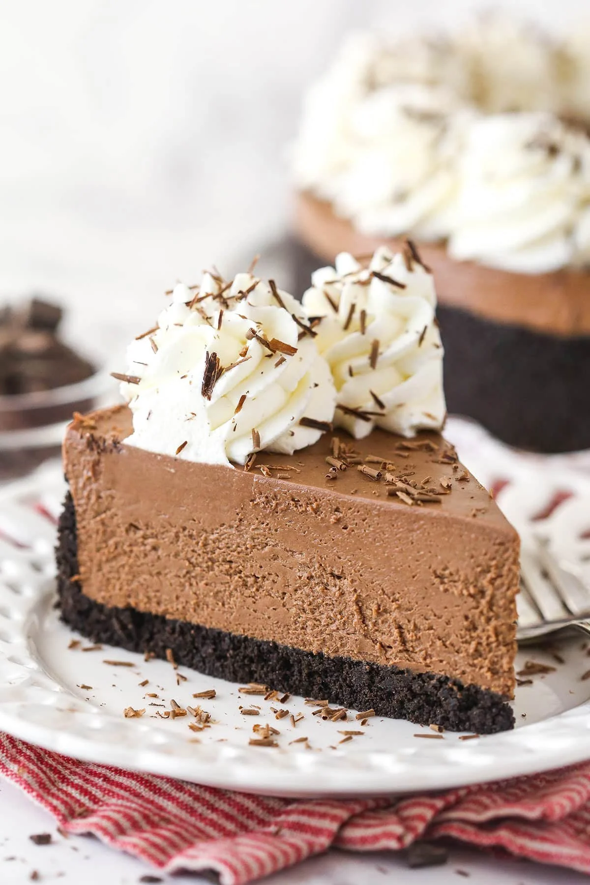 Easy No Bake Chocolate Cheesecake