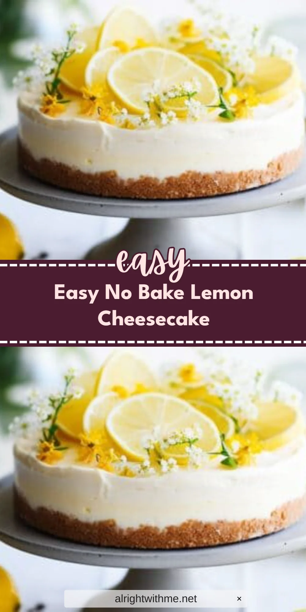 Easy No Bake Lemon Cheesecake