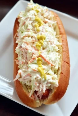 Bowl of easy Southern hot dog slaw recipe with vibrant cabbage and carrots.