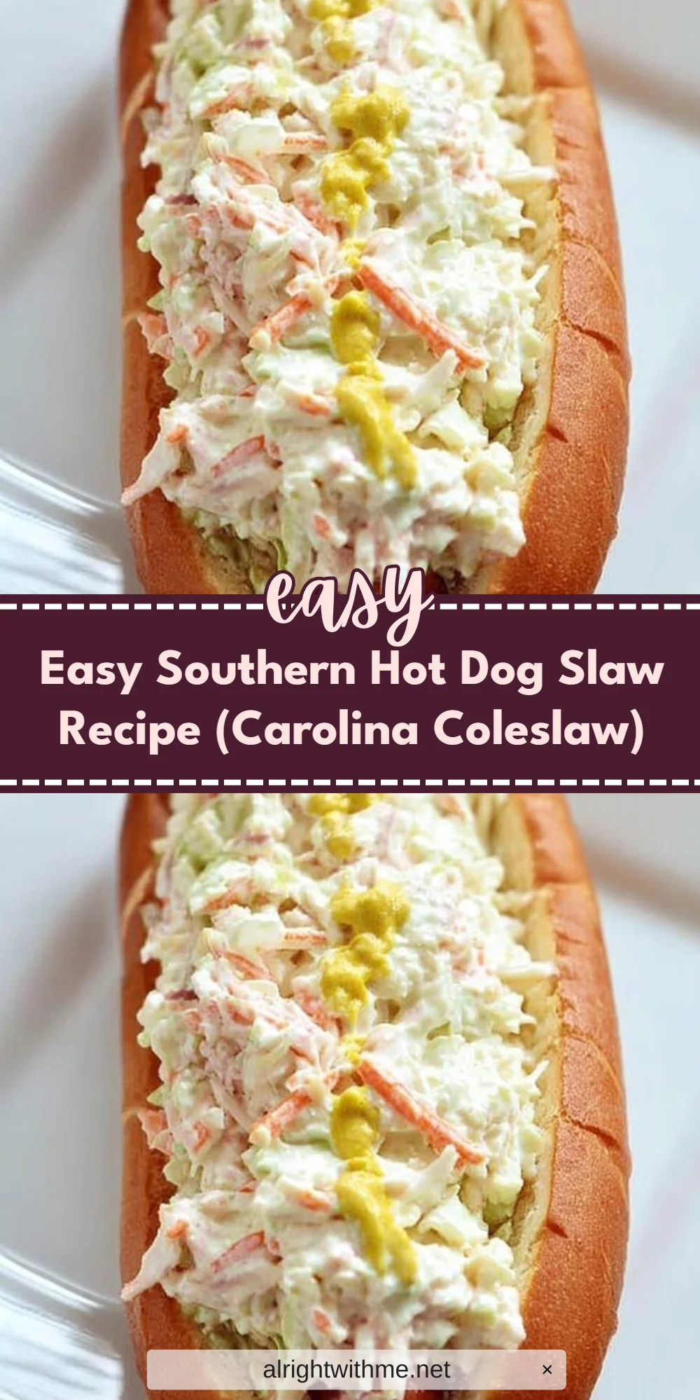 Easy Southern Hot Dog Slaw Recipe (Carolina Coleslaw)