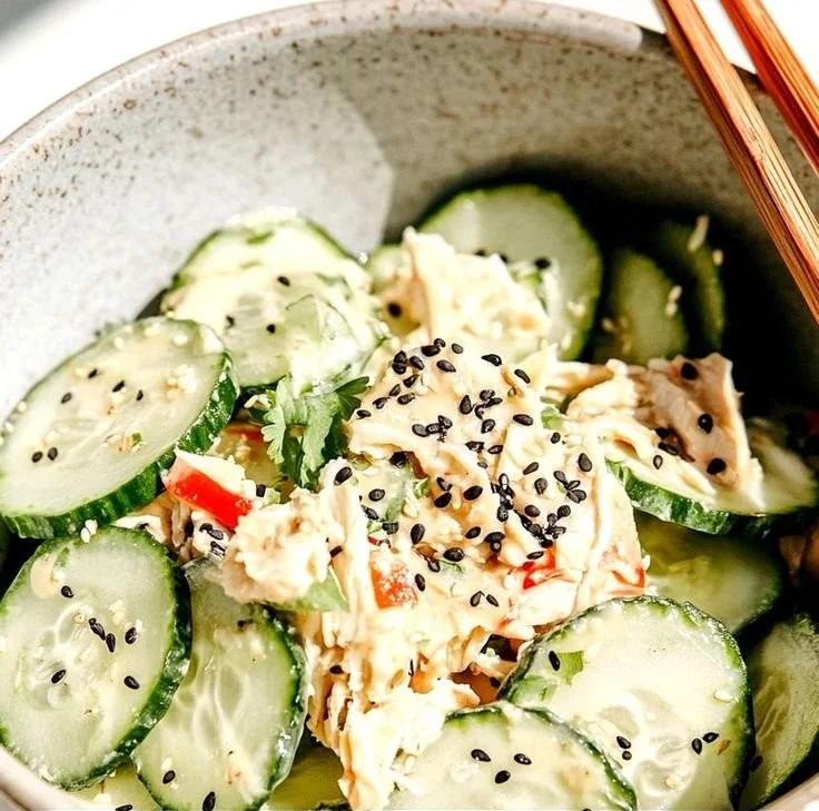 Flavorful California Roll Cucumber Salad