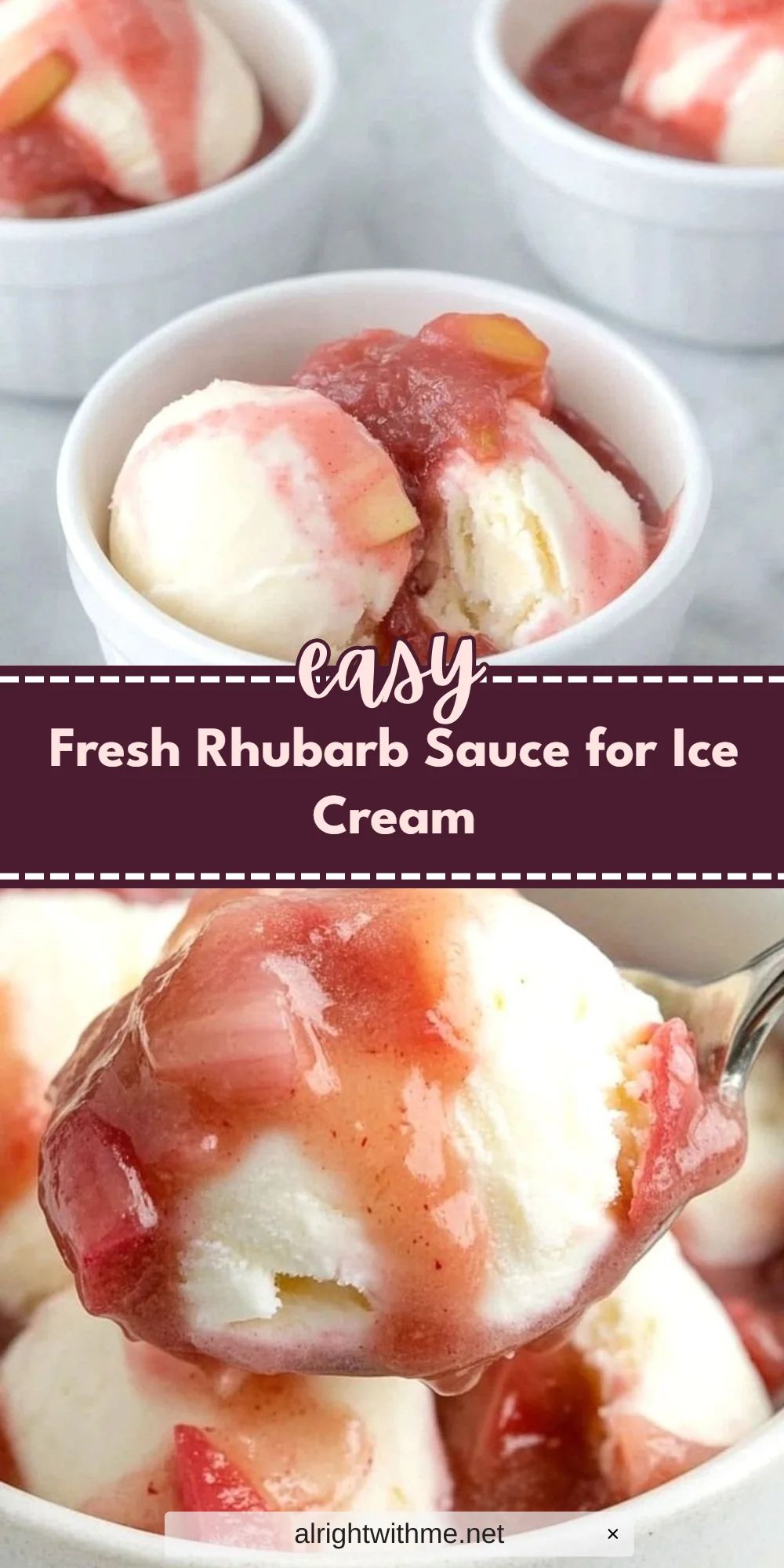 Fresh Rhubarb Sauce for Ice Cream