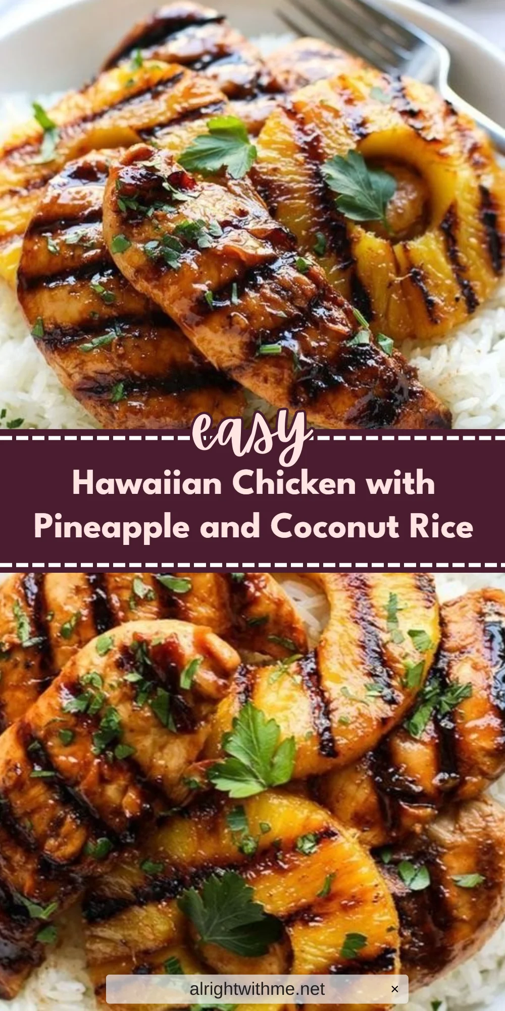 Hawaiian Chicken with Pineapple and Coconut Rice