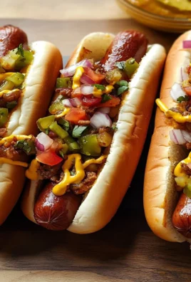Delicious Mexican Hot Dogs topped with fresh ingredients and served on a grill