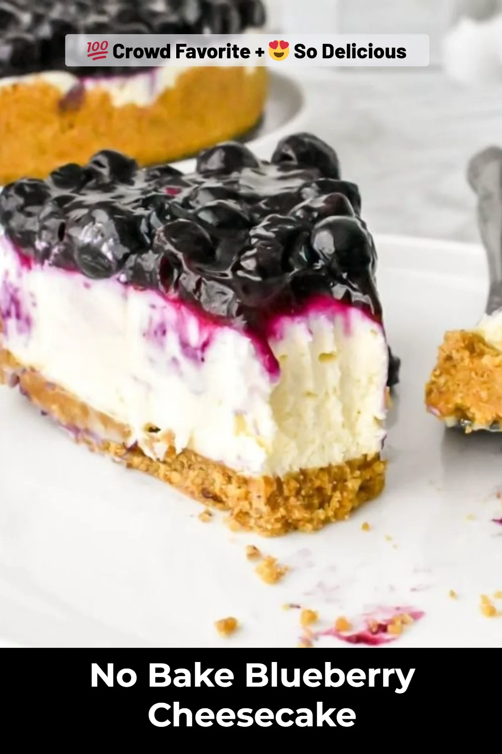No Bake Blueberry Cheesecake