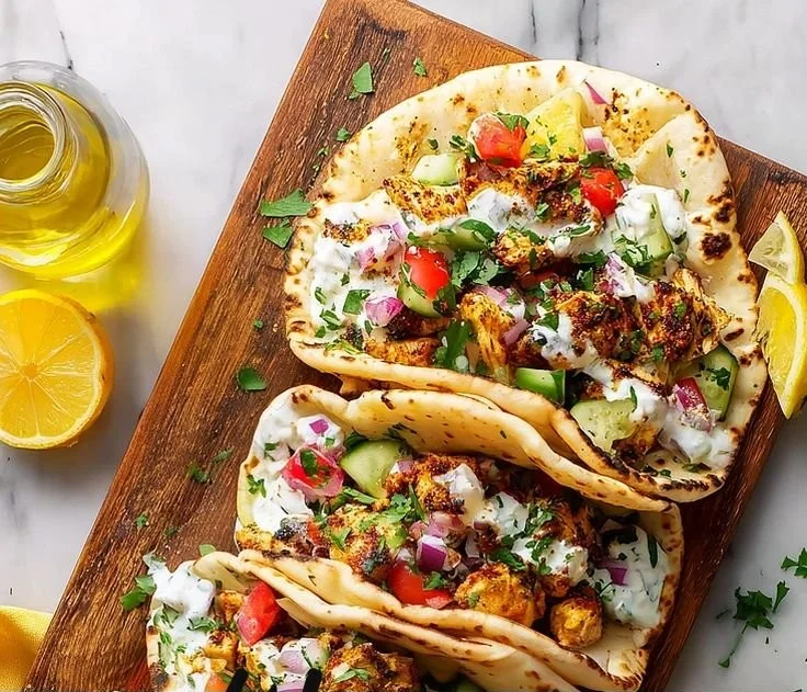 Quick Mediterranean Chicken Tacos