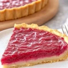 Sweet Rhubarb Custard Tart
