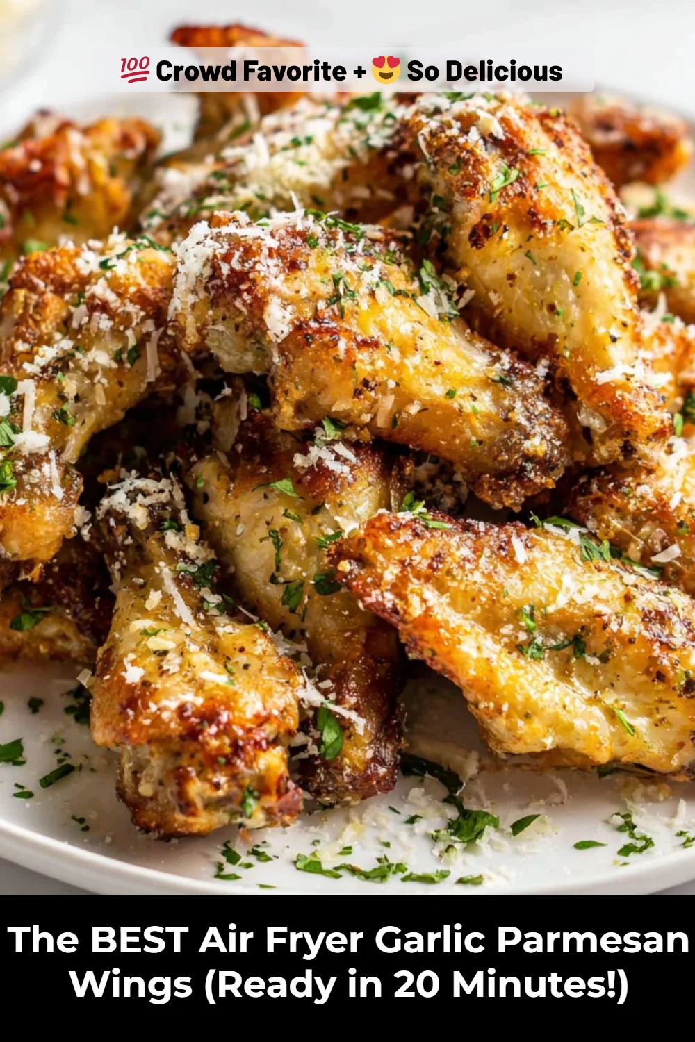 The BEST Air Fryer Garlic Parmesan Wings (Ready in 20 Minutes!)