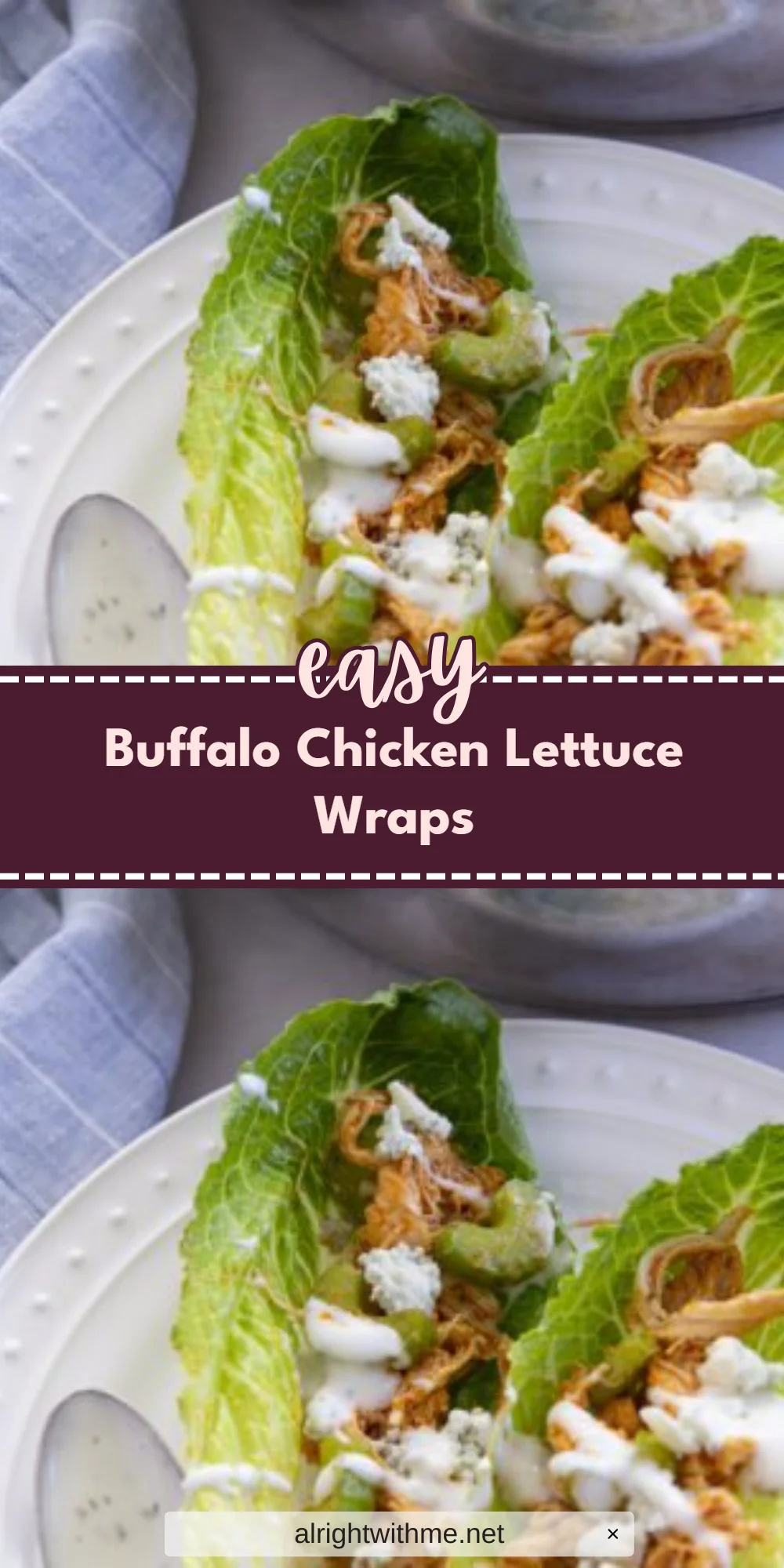 Buffalo Chicken Lettuce Wraps