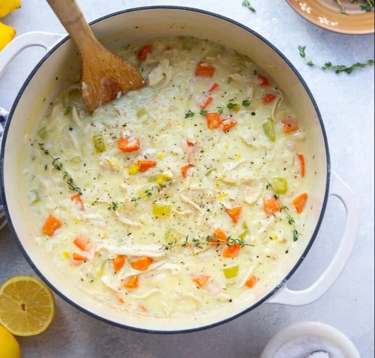 Chicken Lemon Rice Soup