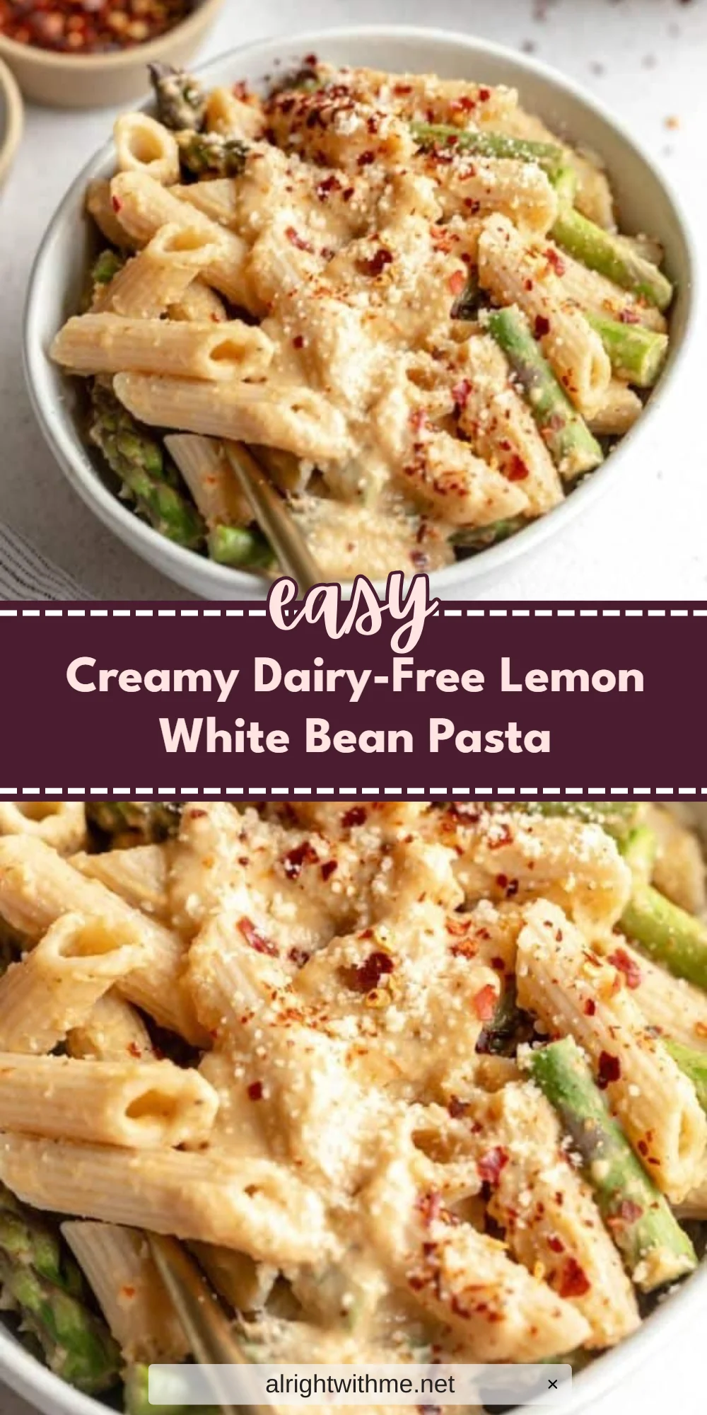 Creamy Dairy-Free Lemon White Bean Pasta