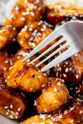 Easy and healthy sesame chicken recipe served with vegetables