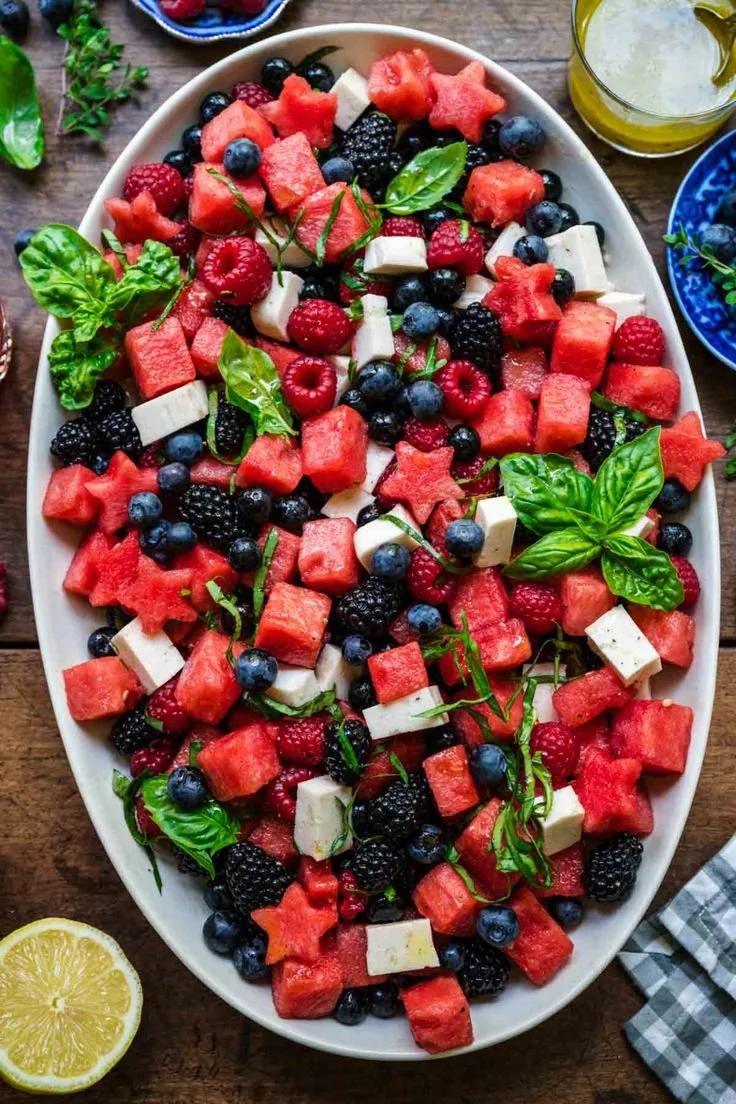Festive Watermelon Blueberry Salad