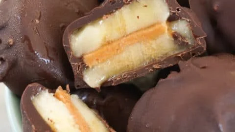 Frozen Chocolate Peanut Butter Banana Bites