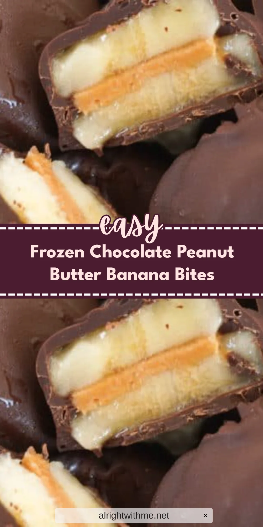 Frozen Chocolate Peanut Butter Banana Bites
