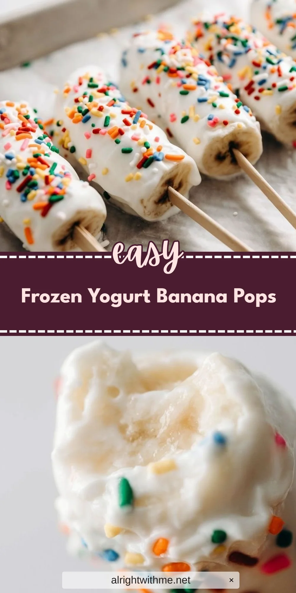 Frozen Yogurt Banana Pops