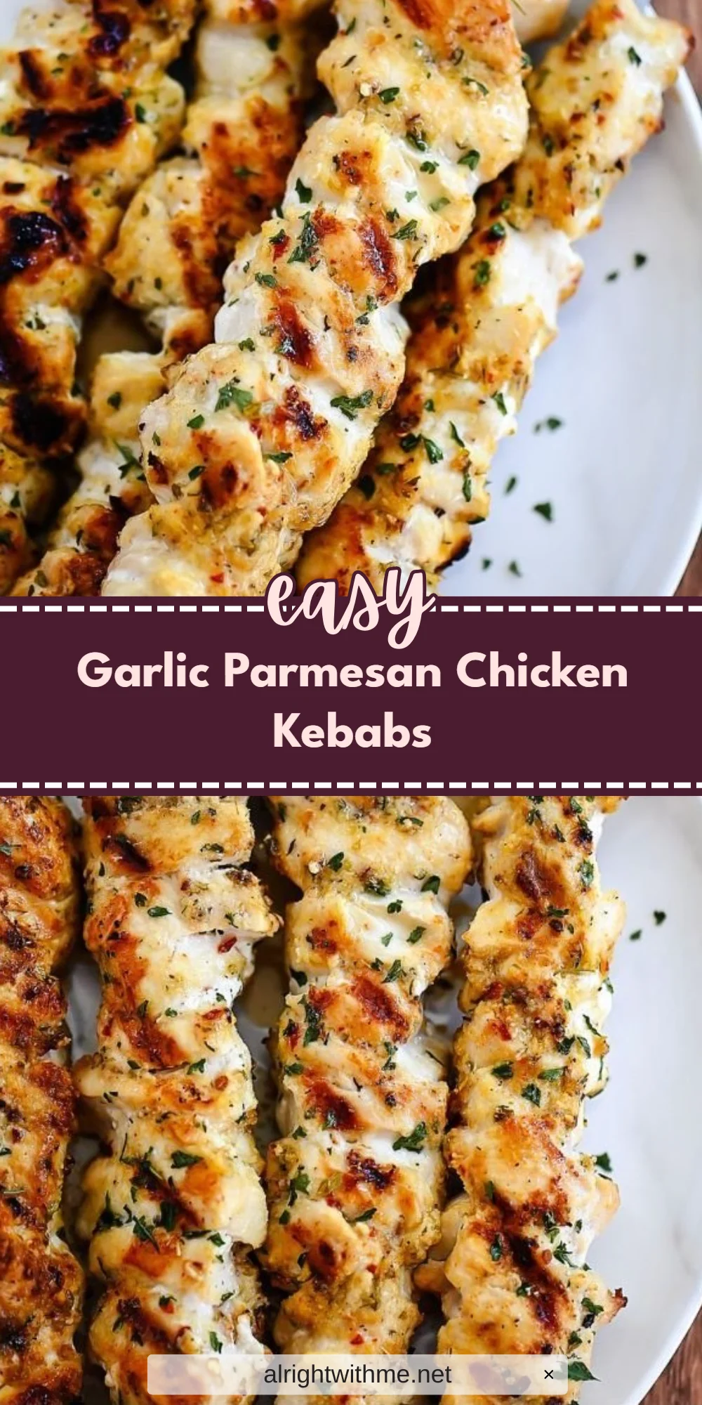 Garlic Parmesan Chicken Kebabs