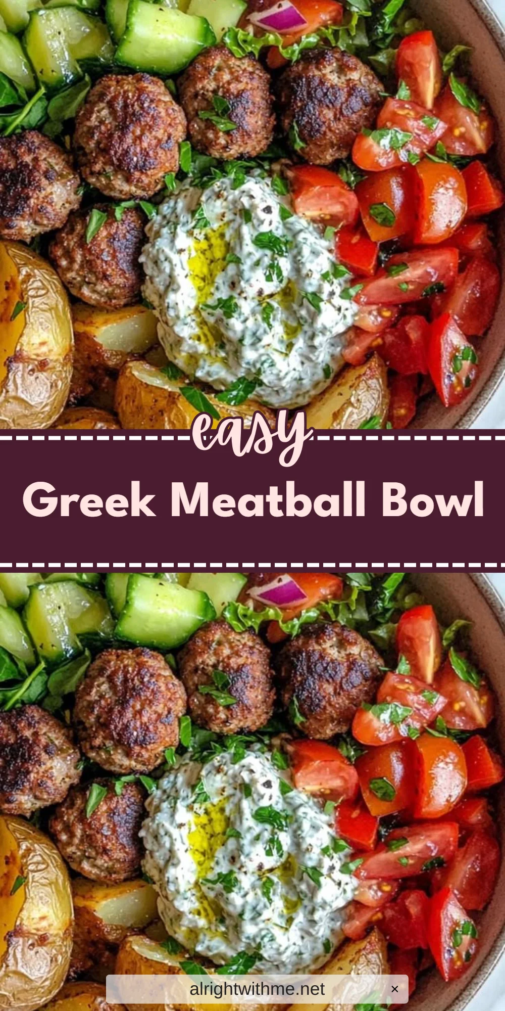 Greek Meatball Bowl