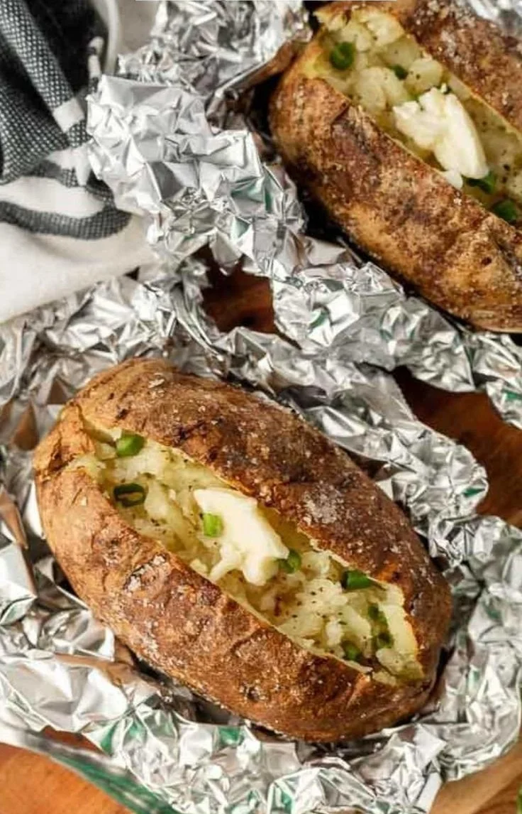 Grilled Baked Potatoes