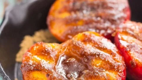 Grilled Peaches with Cinnamon and Brown Sugar