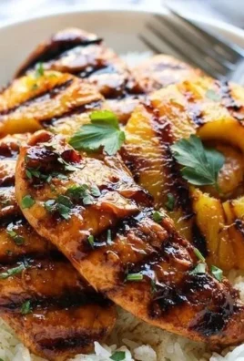 Hawaiian Chicken served with pineapple and coconut rice for a tropical meal.