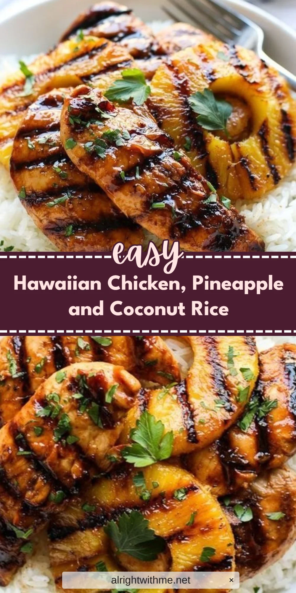 Hawaiian Chicken, Pineapple and Coconut Rice